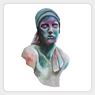 a colorful woman Sticker